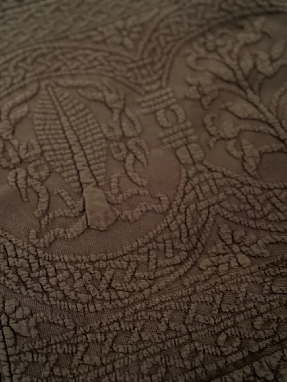 Quilted Pillow Shams in Chocolate Brown - Set of 2